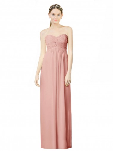 Online A-Linien Chiffon Lange Brautjungfernkleider