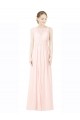 Online A-Linien Jewel Chiffon Lange Brautjungfernkleider