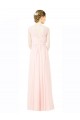 Online A-Linien Jewel Chiffon Lange Brautjungfernkleider