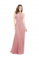 Online A-Linien Neckholder Chiffon Lange Brautjungfernkleider