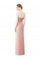 Online A-Linien Trägerlos Chiffon Lange Brautjungfernkleider