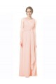 Online A-Linien V-Ausschnitt Chiffon Lange Brautjungfernkleider