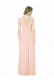 Online A-Linien V-Ausschnitt Chiffon Lange Brautjungfernkleider