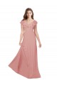 Online A-Linien V-Ausschnitt Chiffon Lange Brautjungfernkleider