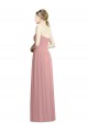 Online Altrosa A-Linien Trägerlos Chiffon Lange Formale Brautjungfernkleider / Abendkleider