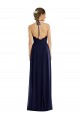 Online Dunkelmarine A-Linien Neckholder Chiffon Lange Brautjungfernkleider