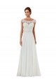 Online Elfenbein A-Linien Kapelle-schleppe Chiffon Klassisch Brautkleider