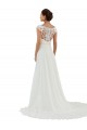 Online Elfenbein A-Linien Kapelle-schleppe Chiffon Klassisch Brautkleider