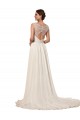 Online Elfenbein Etui Kapelle-schleppe Chiffon Brautkleider