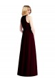 Online Helles Himmelblau Trompete Neckholder Chiffon Lange Brautjungfernkleider