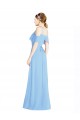 Online Immergrün A-Linien Neckholder Chiffon Lange Brautjungfernkleider