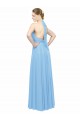 Online Immergrün A-Linien Neckholder Chiffon Lange Brautjungfernkleider