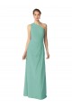 Online Jade A-Linien Eine-Schulter Chiffon Lange Brautjungfernkleider