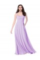 Online Lila A-Linien Scoop Chiffon Lange Brautjungfernkleider