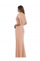Online Meerjungfrau Bootshals Stehkragen Ausschnitt Chiffon Lange Brautjungfernkleider / Abiballkleider