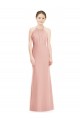 Online Meerjungfrau Neckholder Chiffon Lange Brautjungfernkleider