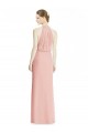 Online Meerjungfrau Neckholder Chiffon Lange Brautjungfernkleider