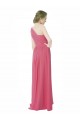 Online Minzgrün A-Linien Eine-Schulter Chiffon Lange Brautjungfernkleider