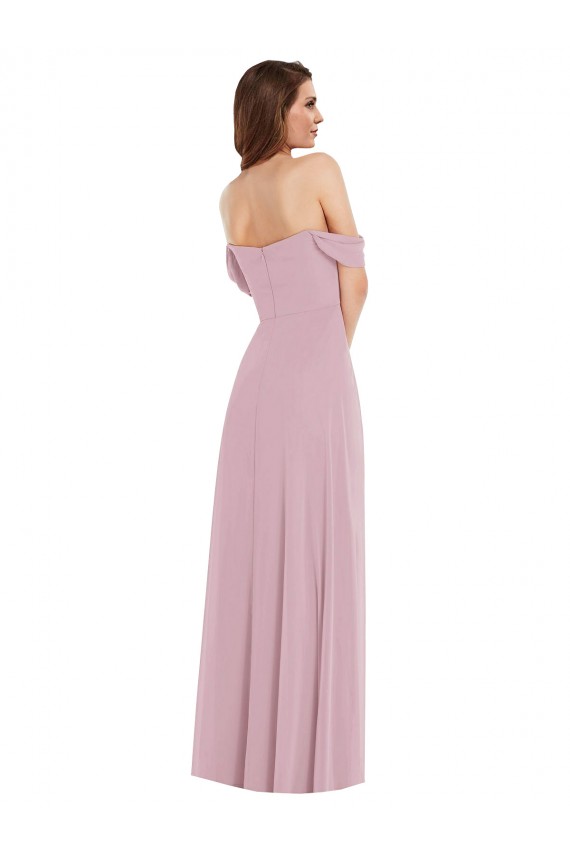Online Primel A-Linien Chiffon Lange Brautjungfernkleider