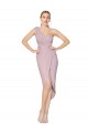 Online Primel Meerjungfrau Eine-Schulter Cocktail Chiffon Kurze Formale Brautjungfernkleider / Abendkleider / Abiballkleider