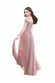 Online Rosa 147 A-Linien Off-Schulter Chiffon Spitze Lange Brautjungfernkleider