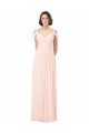 Online Rosa 42 A-Linien Off-Schulter Chiffon Lange Brautjungfernkleider