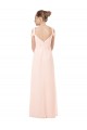 Online Rosa 42 A-Linien Off-Schulter Chiffon Lange Brautjungfernkleider