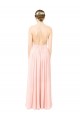 Online Rosa A-Linien Neckholder Chiffon Lange Brautjungfernkleider