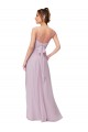 Online Rosa Leuchten A-Linien Chiffon Lange Brautjungfernkleider
