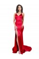 Online Rot Meerjungfrau Stretch-Satin Lange Formale Brautjungfernkleider / Abendkleider / Abiballkleider