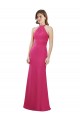 Online Rubin A-Linien Neckholder Chiffon Lange Brautjungfernkleider