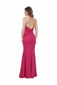 Online Rubin A-Linien Neckholder Chiffon Lange Brautjungfernkleider