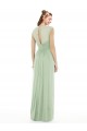 Online Salbeigrün A-Linien Chiffon Lange Brautjungfernkleider