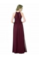 Online Schwarz A-Linien Neckholder Chiffon Lange Brautjungfernkleider
