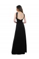 Online Schwarz A-Linien Neckholder Chiffon Lange Brautjungfernkleider