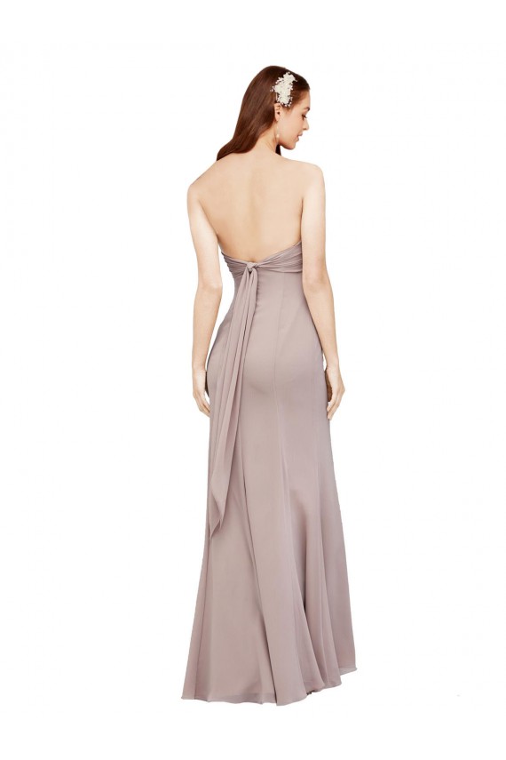 Online Schwarz Meerjungfrau Off-Schulter Chiffon Lange Brautjungfernkleider / Abiballkleider
