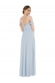 Online Seeglas A-Linien Off-Schulter Chiffon Lange Brautjungfernkleider
