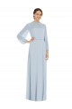 Online Seeglas A-Linien Trägerlos Chiffon Lange Formale Brautjungfernkleider / Abendkleider