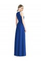 Online Silber A-Linien Neckholder Chiffon Lange Brautjungfernkleider