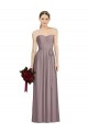 Online Staubige Rose A-Linien Chiffon Lange Brautjungfernkleider