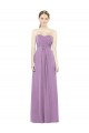 Online Staubiger Lavendel A-Linien Chiffon Lange Brautjungfernkleider