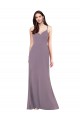 Online Staubiger Lavendel Etui Chiffon Lange Formale Brautjungfernkleider / Abendkleider