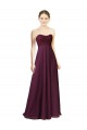 Online Traube A-Linien Chiffon Lange Brautjungfernkleider