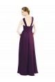 Online Traube A-Linien Neckholder Chiffon Lange Brautjungfernkleider